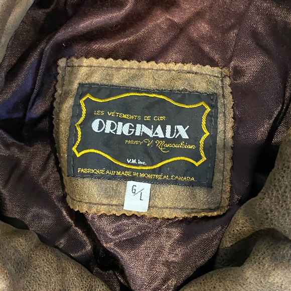 Leather Jacket Beige Brown Vintage Lined Large Belted Soft Motorcycle - Picture 8 of 9